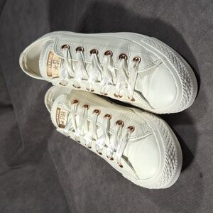Converse Chuck Taylor All Star x OFFICE Egret Leather Sneakers VG- US 8